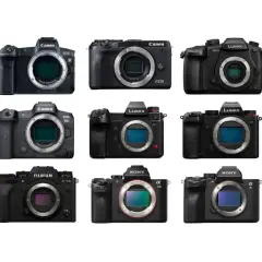 Kolekcja aparatów: Canon EOS R, R5, Lumix GH5, S1H, S5, Fujifilm X-T4, Sony Alpha 7 III, 7S III. Jaki aparat do filmowania wybrać?